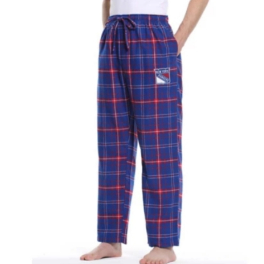 NY Rangers Hockey Flannel Sleep Lounge Pants Size M NEW